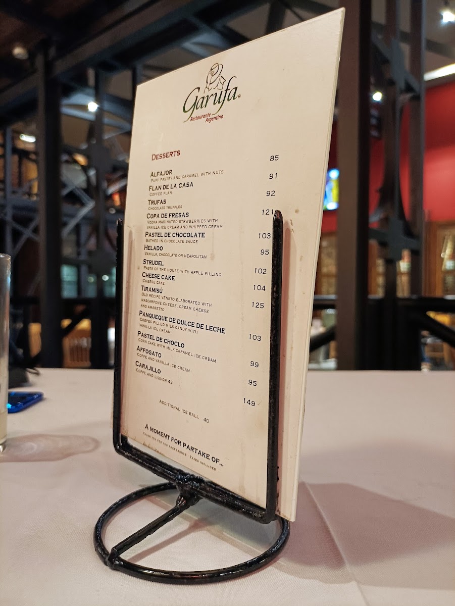 Restaurante Argentino Garufa Menu - Image 3